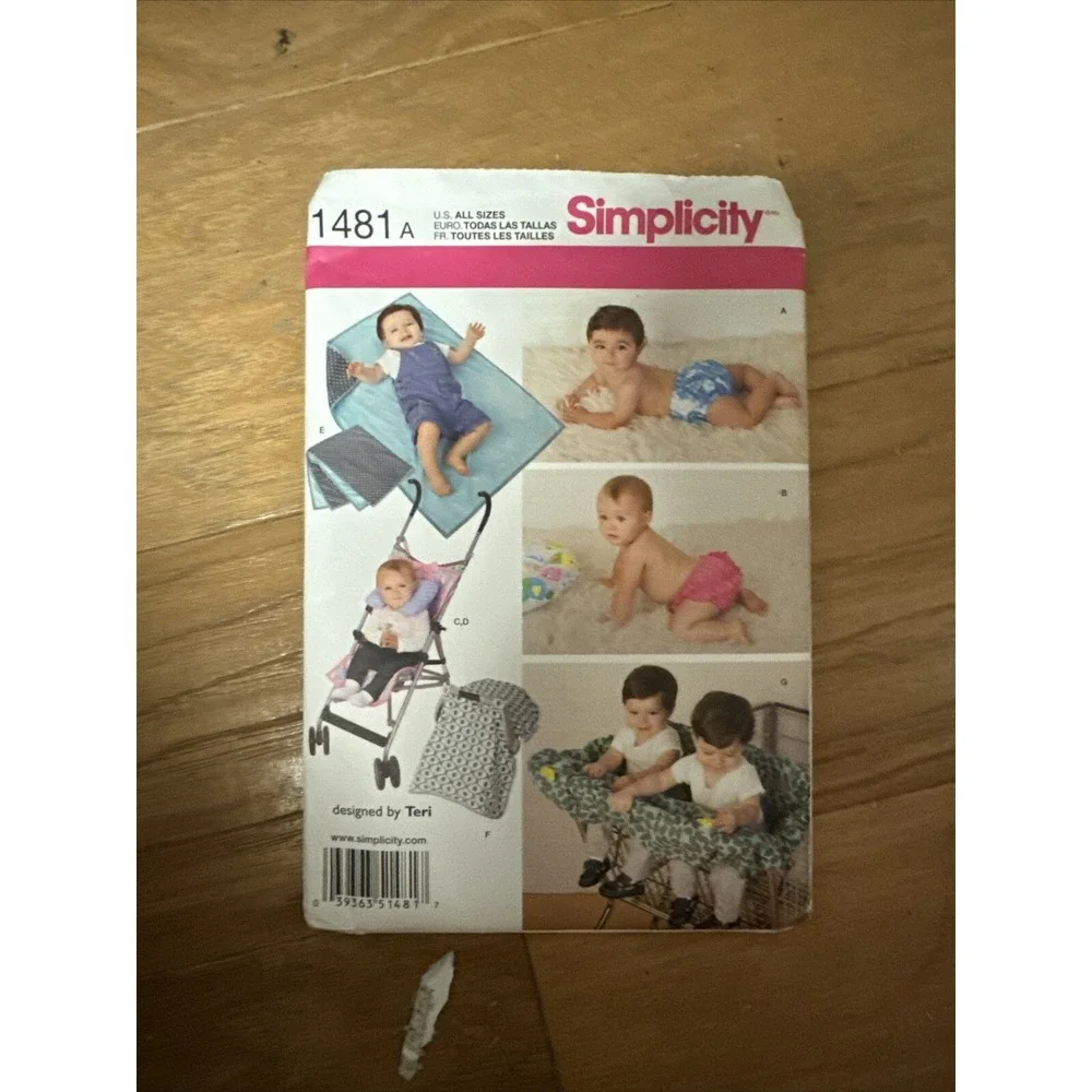 Simplicity 1481 Baby Newborn Swim Diaper, Stroller Cover & Accessories Uncut